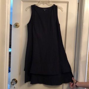 Sharagano linen dress navy